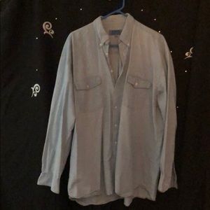 Long sleeve blue jean shirt